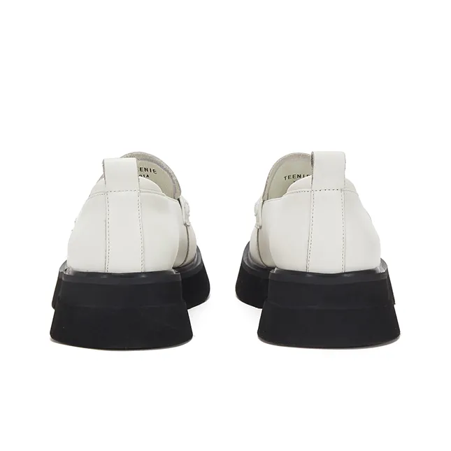 Teenie Weenie Loafers Women's Black/Ivory White-8