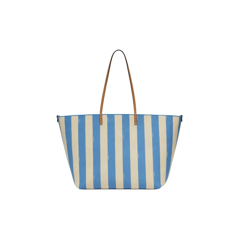 FENDI Jacquard Fabric Tote Bag Shopping Bag Handbag Large Size Women's Light Blue-0