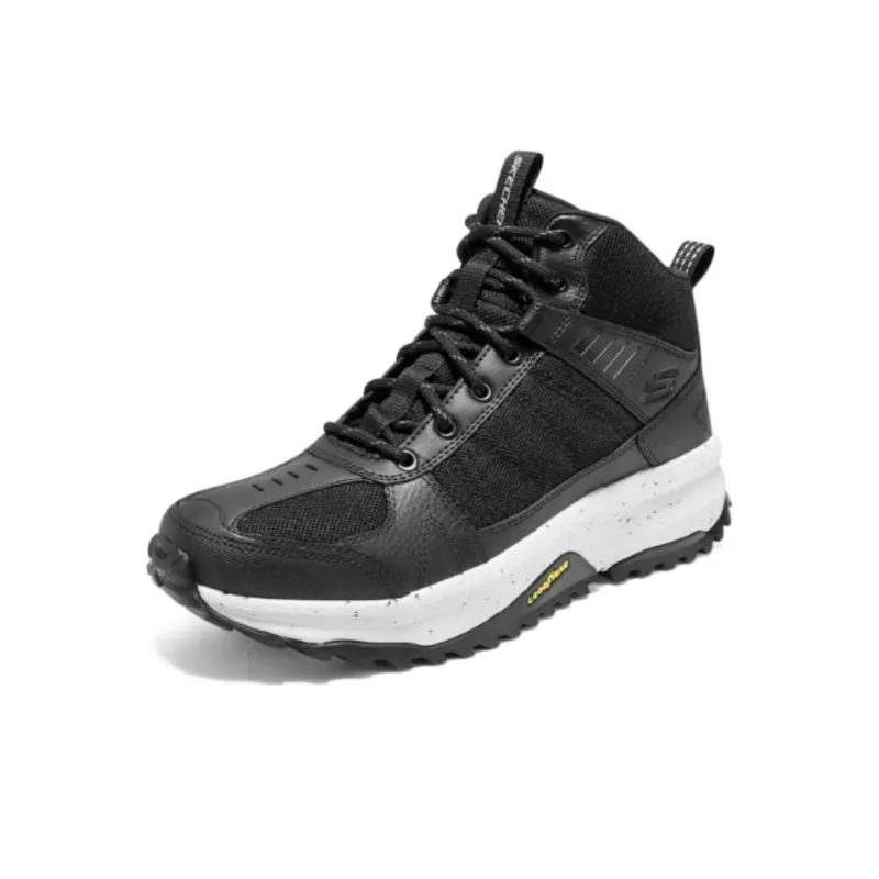 Skechers OUTDOOR MENS Cushioning, Slip Resistant, And Abrasion Resistant Mid Top Hiking Shoes Men's Black White-2