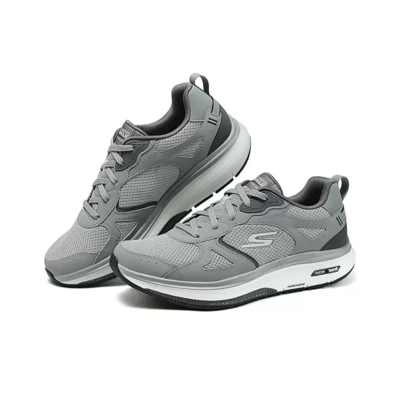 Skechers MEN'S GO WALK Cushioning Coverage Rebound Low Top Casual Running Shoes Men's Gray-1