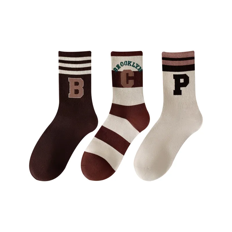 XXLLG Mid Calf Socks Women's 3 Pack-9