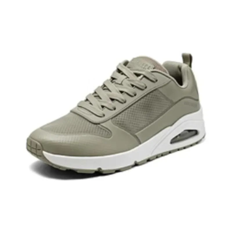 Skechers Uno Cushioning Breathable Supportive Rebound Low Top Air Cushion Casual Running Shoes Men's Gray-2