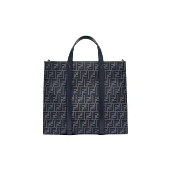 FENDI Jacquard Tote Bag Shopping Bag Shoulder Bag Crossbody Bag Handbag Men's Blue