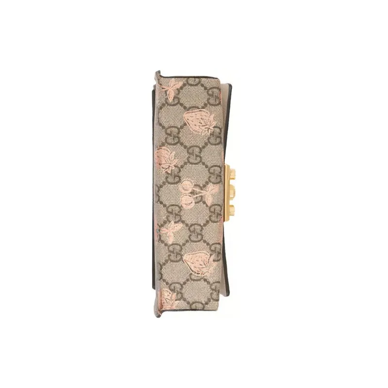GUCCI Padlock Canvas With Leather Box Bag Shoulder Bag Crossbody Bag Handbag Mini Women's Ebony/White-6