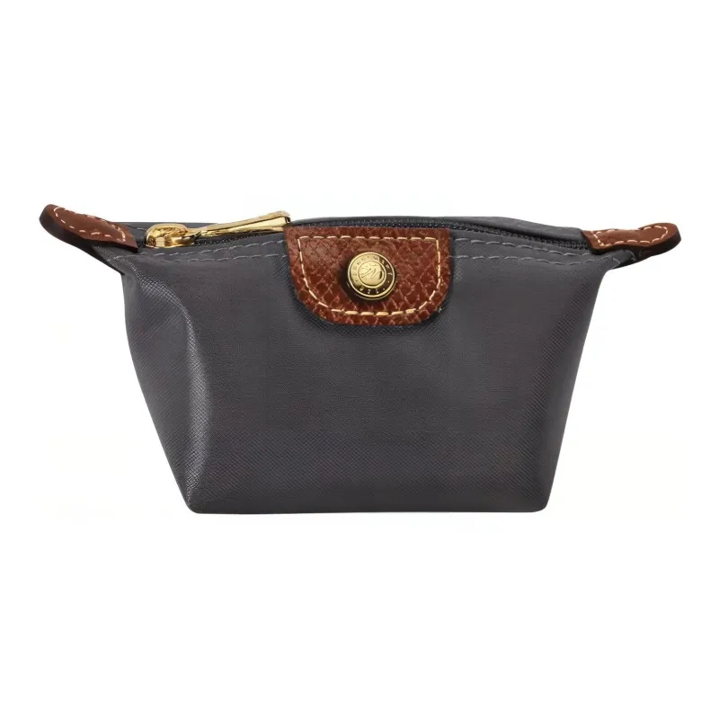 LONGCHAMP Le Pliage Canvas Clutch Coin Purse Mini Women's Gray-0