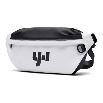 MOYYI PVC Crossbody Bag Messenger Bag Men's Glacier White