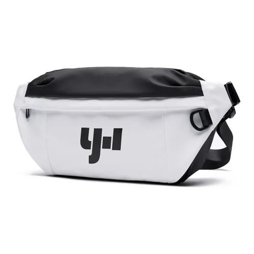 MOYYI PVC Crossbody Bag Messenger Bag Men's Glacier White