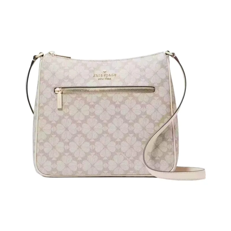 Kate Spade PVC Flower Shovel Shoulder Bag, Crossbody Bag Women's Dark Color Mushroom Hat Multicolor-0