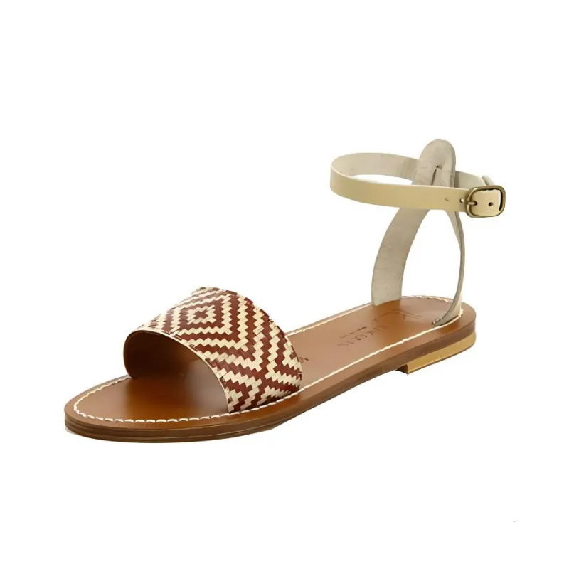 K Jacques St Tropez Strap Sandals Women's Beige-1