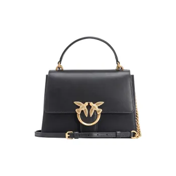 PINKO Calfskin Shoulder Bag, Crossbody Bag, Handbag Mini Women's Black