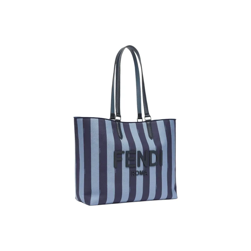 FENDI Jacquard Tote Bag Shopping Bag Handbag Men's Blue-1