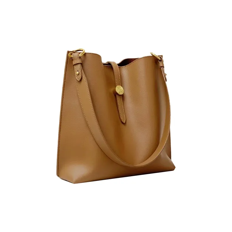 YOCAMU Genuine Leather Tote Bag Shopping Bag Portable Crossbody Bag Shoulder Bag Women's Multicolor-1