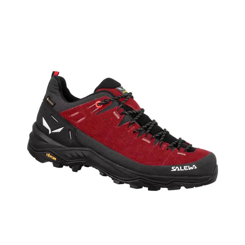 SALEWA Cushioned Anti-Slip And Wear-Resistant Lightweight Low-Top Trekking Shoes Women's Red Black-2
