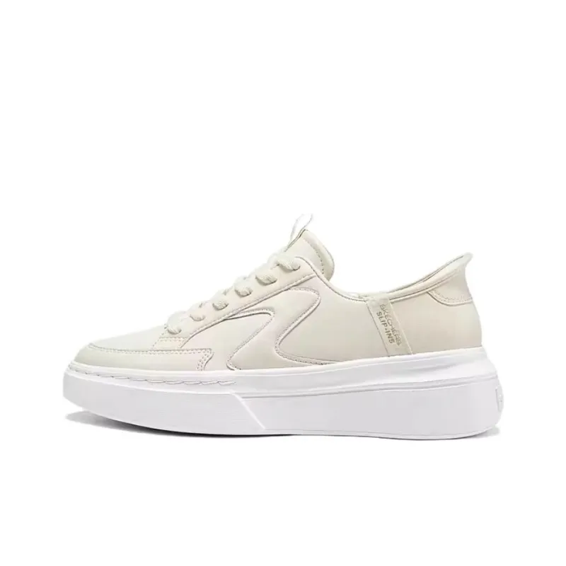 Skechers Court Classics Cushioning Breathable Support Low Top Skateboard Shoes Women's Ecru-0