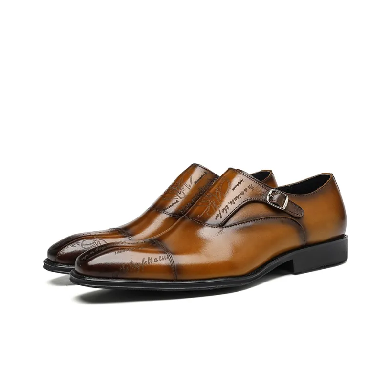 ASTON M.JAZZ Dress Shoes Men Low Top Brown/Black-2
