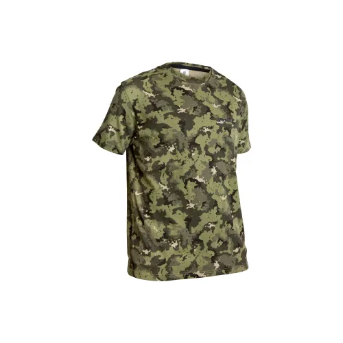 DECATHLON T-Shirts Men Green Island Camouflage