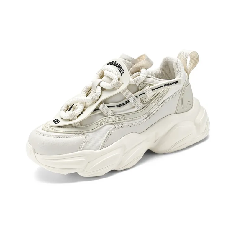 DEVIL AND ANGEL Slip-Resistant Height Increasing Low-Top Chunky Sneakers Unisex-9