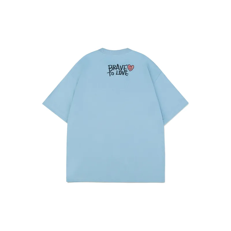 Guuka Short Sleeved T Shirts Unisex Pink Blue-1