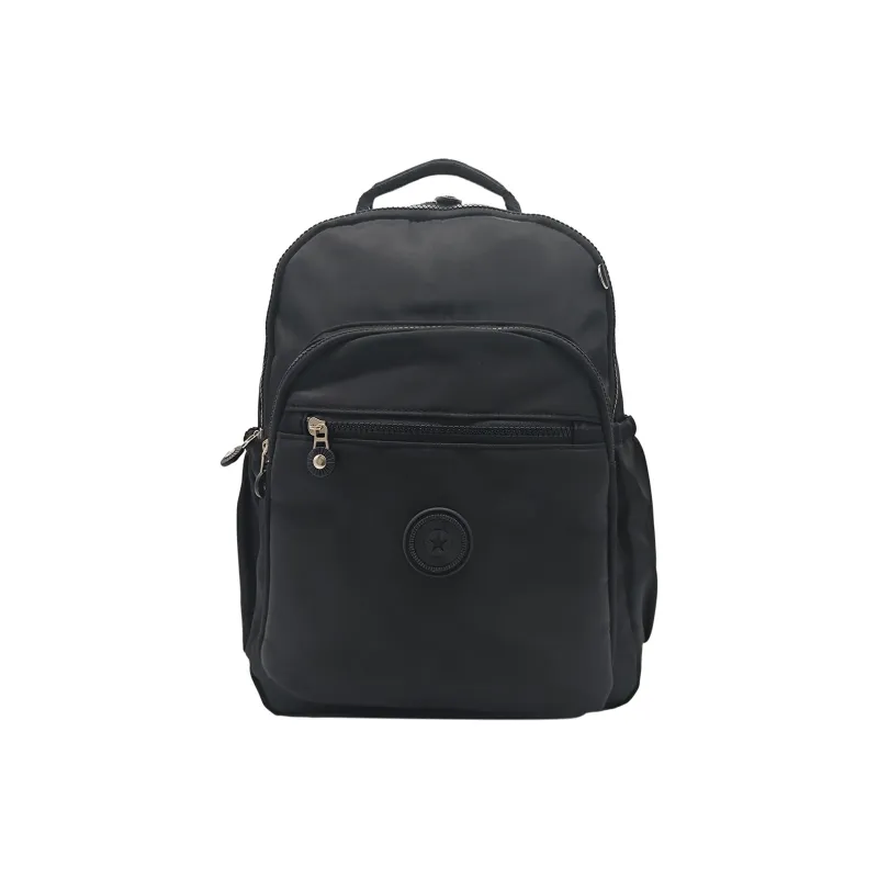 UNITE STAR Nylon Laptop Bag Backpack Medium Size Silver/Black-6