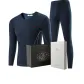 Crew Neck Clothing Sets (Navy Blue) Wool Thermal/Silk-Like/Thickened and Fleece-Lined
