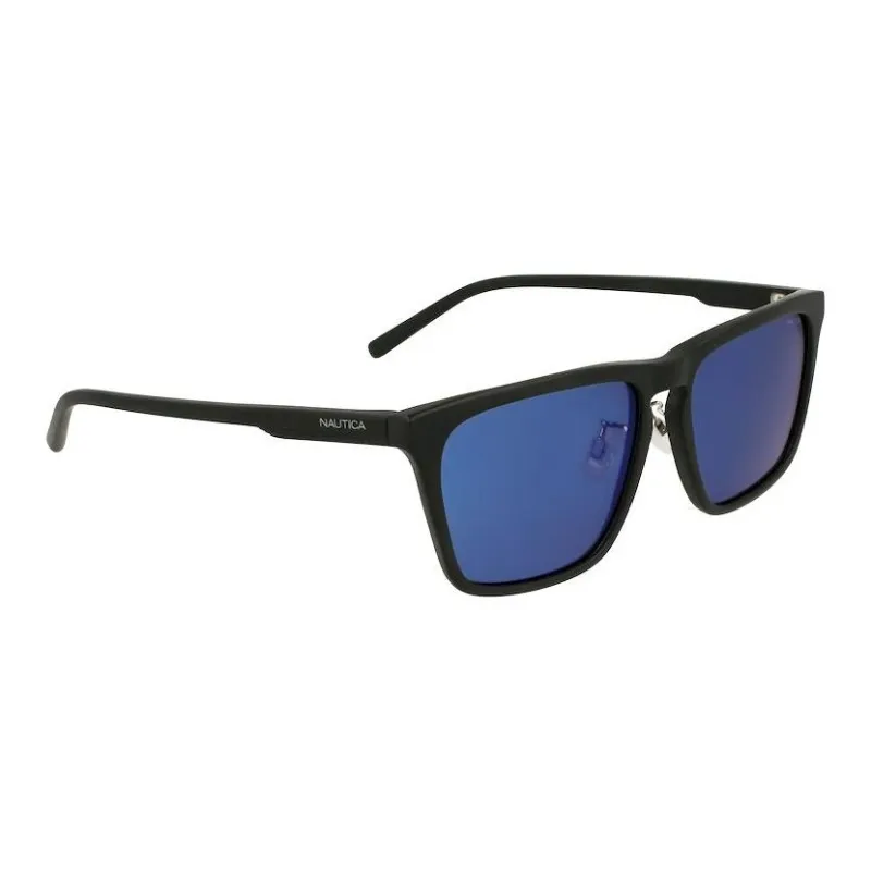 NAUTICA Plate Frame Irregular Shape Sunglasses Unisex Black-2