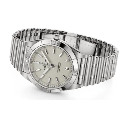 BREITLING Mechanical Chronograph Collection Automatic Mechanical Movement Women's Watch Watch 36mm White Dial-2
