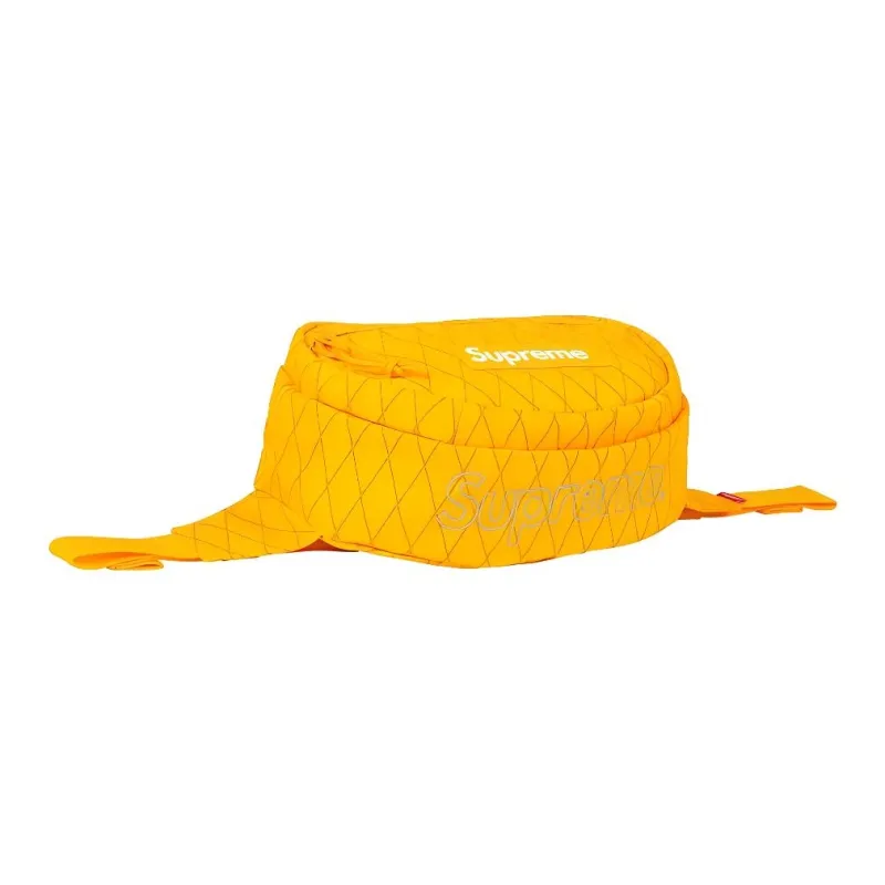 Supreme FW18 Nylon Crossbody Bag, Sling Bag, Fanny Pack Regular Unisex Yellow-3