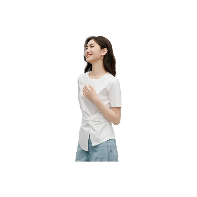 Hopeshow T Shirt Women's Raw White-2