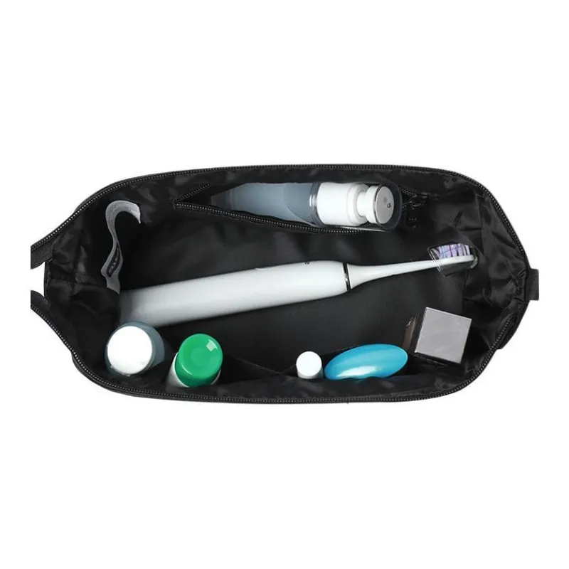 DOSRFINI Oxford Toiletry Bag Medium Size Unisex Black/Blue/Gray-4