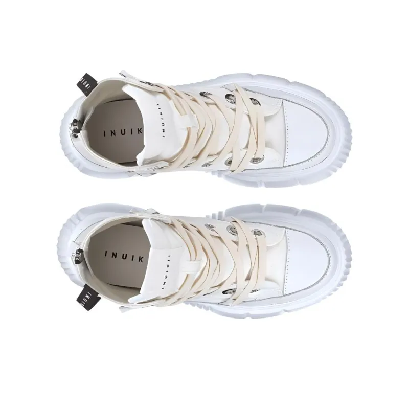 Inuikii Matilda High-Top Canvas Shoes Women's White-3