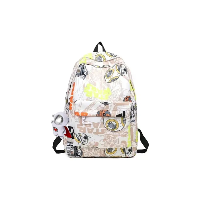 KAKAXI Nylon Backpack Unisex Black/Blue & White/Orange & White-32