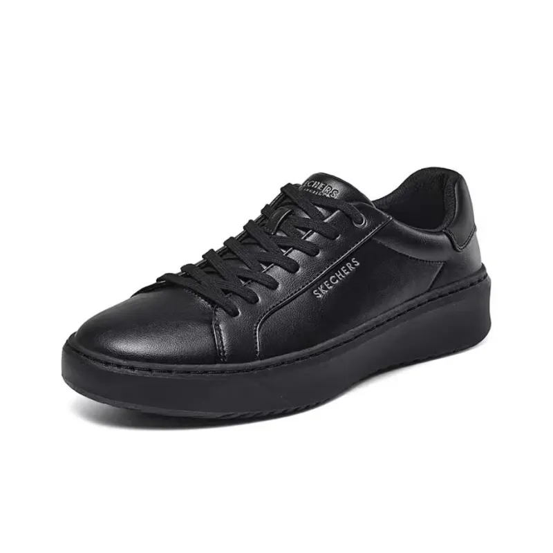 Skechers Street Cushioning Wear Resistant Low Top Skateboard Shoes Men's Black-2