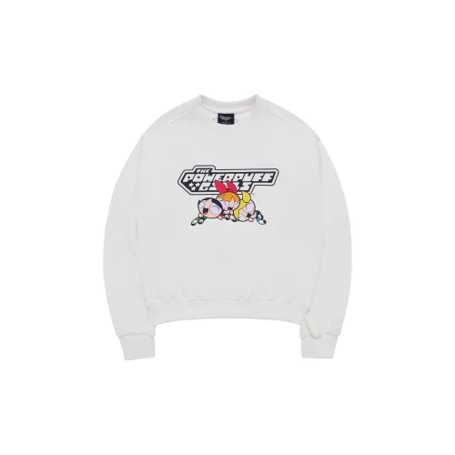 Acme De La Vie Flying Girl Police Co-brand Series Sweatshirts Women's White