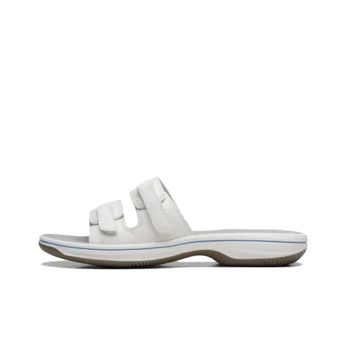 Clarks Foam Sole Slide Slippers Women's White