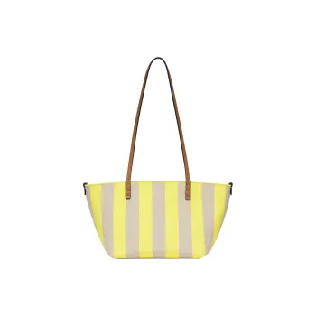 FENDI Jacquard Fabric Tote Bag Shopping Bag Handbag Shoulder Bag Women's Yellow
