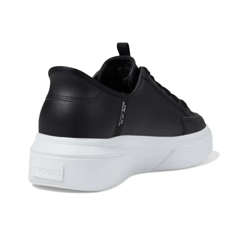Skechers Court Classics Cushioning Lightweight Breathable Low Top Skateboard Shoes Women's Black White-2