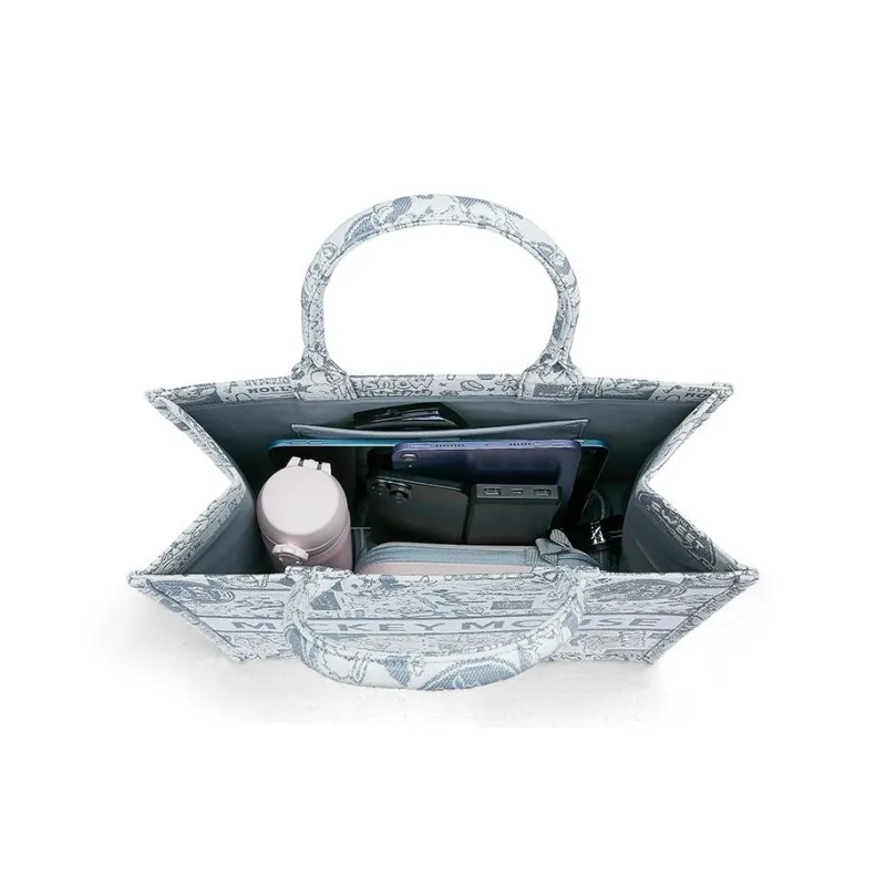 Disney Canvas Bag, Handbag Tubas Women's Silver Gray-4