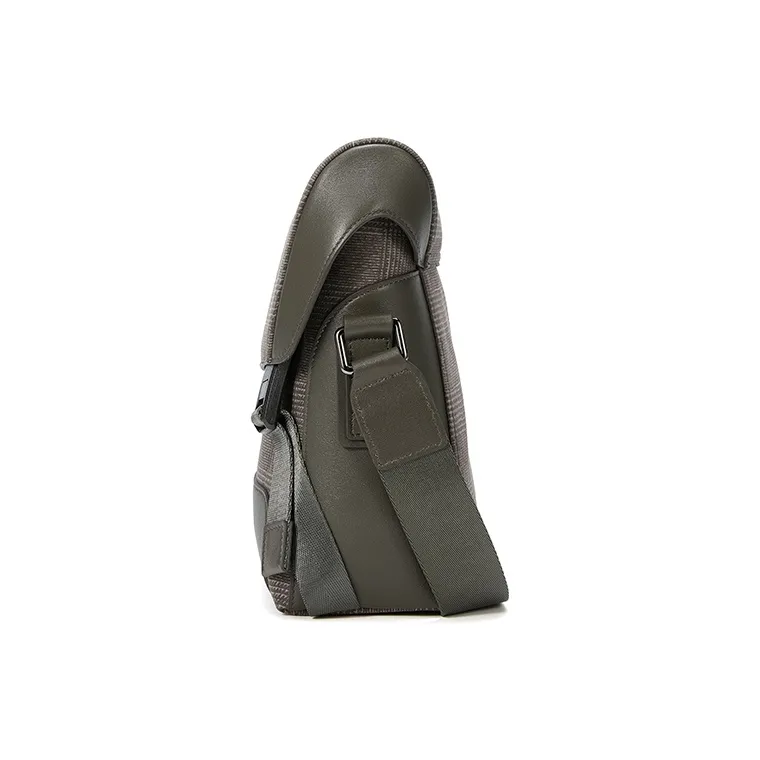 BVP Men's Genuine Leather Commuter Bag Casual Trendy Shoulder Bag Crossbody Bag Small Size Men's Vintage Green-3