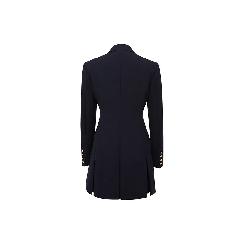 D'zzit Long Sleeved Dress Women's Dark Blue-1