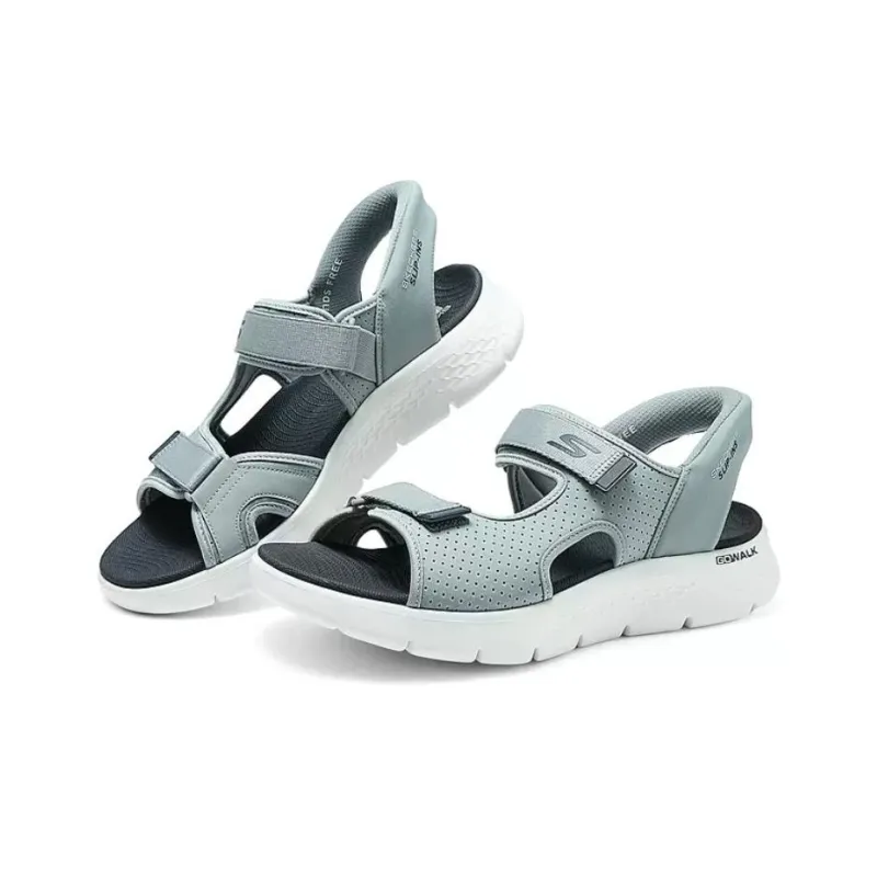 Skechers Go Walk Fle One Strap Sandals Men's Gray Blue-2