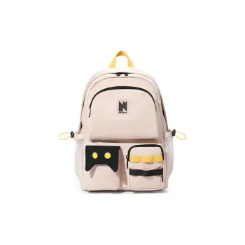NOXXON Nylon Fabric Backpacks Backpack Laptop Bags Regular Women's Ecru