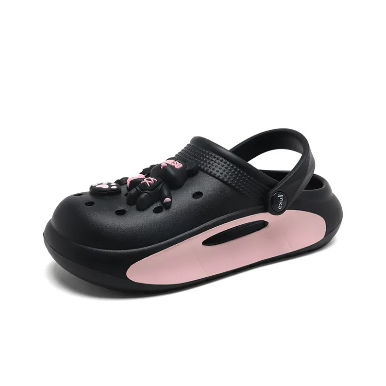 EXULL Q Clogs Women's Black Pink-1