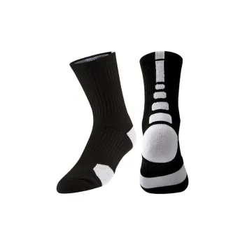 Brute Rabbit Basketball Socks Men's 1 Pack Black White