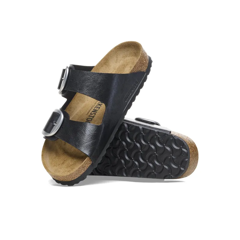Birkenstock Arizona Big Buckle Slide Slippers Women's Black Narrow Fit-5