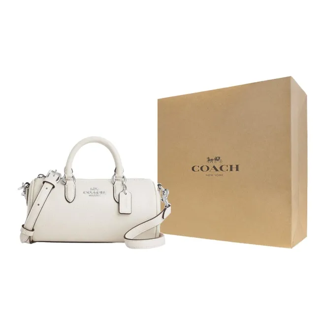 COACH Lacey Leather Shoulder Bag, Crossbody Bag, Handbag Trumpets Women's White-6