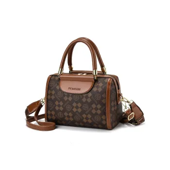 PINK·LAND PU Shoulder Bag Regular Women's Ecru/Coffee & Brown