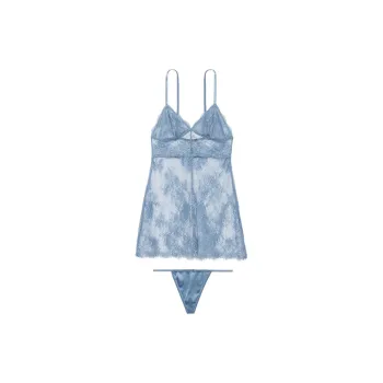 Victoria's Secret SEXY KI Pajama Set Women's Denim Blue
