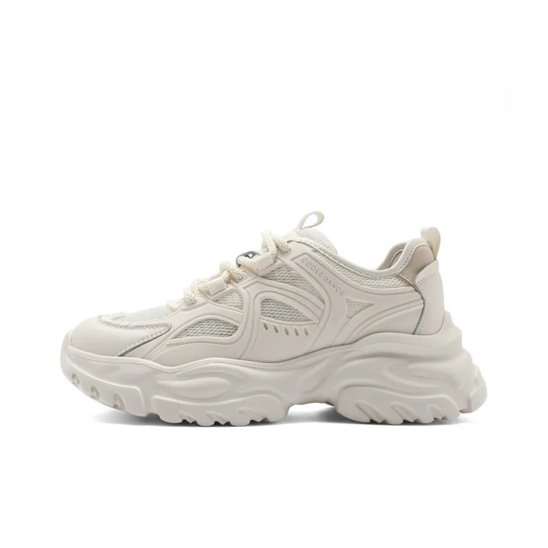 BELLE Abrasion-Resistant Slip-Resistant Low-Top Chunky Sneakers Women's _Nsec Beige Black-10