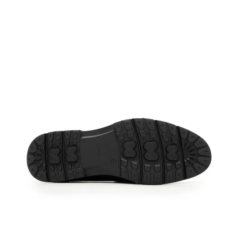 Satchi Casual Leather Slip on Shoes Men's Black-5