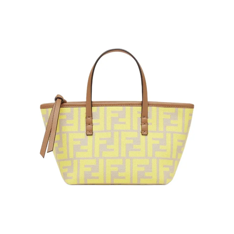 FENDI Jacquard Fabric Handbag, Shoulder Bag, Crossbody Bag Mini Women's Yellow-0